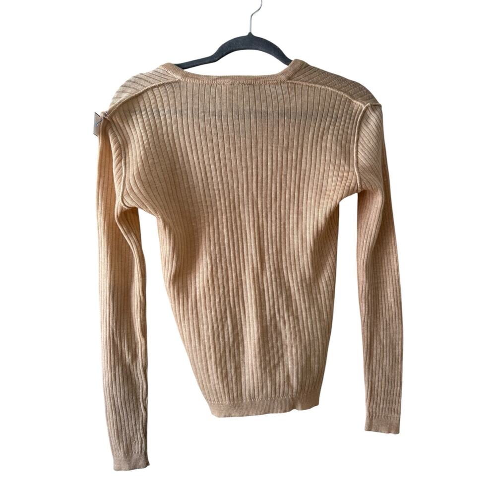 Courrèges Paris Ribbed V-Neck Sweater |
100% Cotton | Made in France |Women sz A - Picture 2 of 5